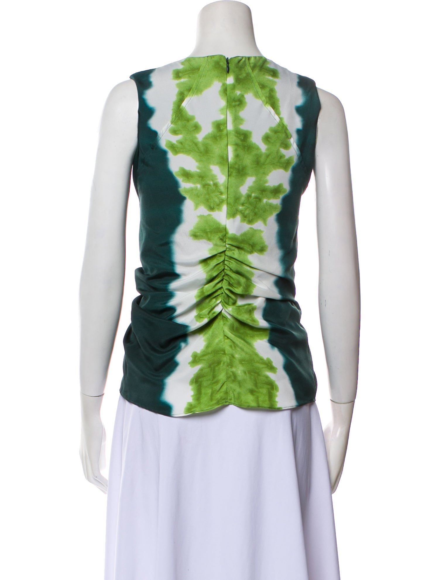 Altuzarra Tie-Dye Print V-Neck Top